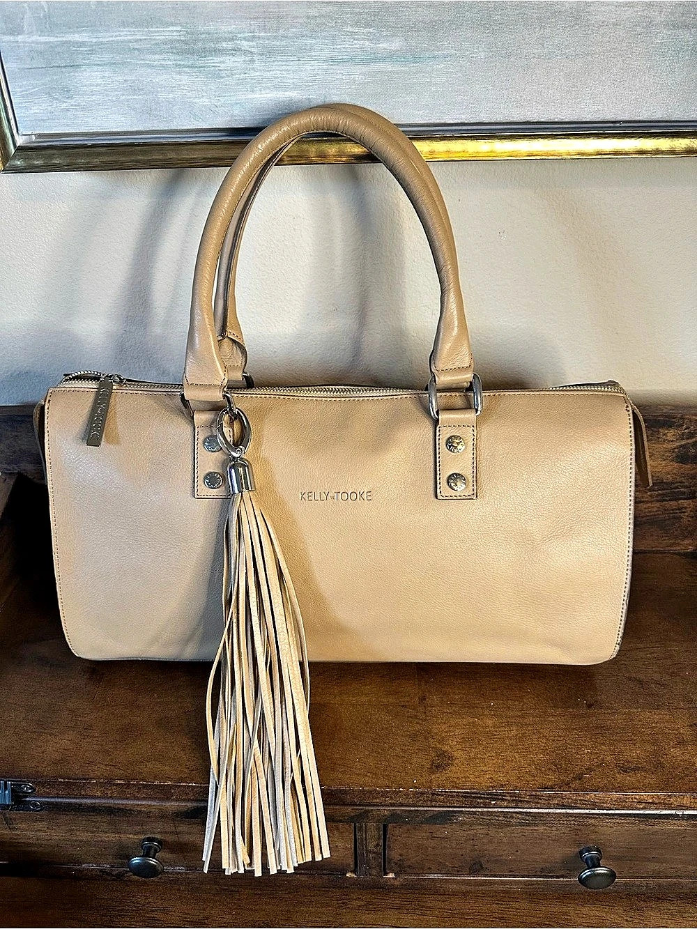 Kelly Tooke $478 MSRP SoHo Satchel Tassel Bag